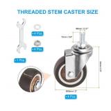 5 Threaded Stem Swivel Casters with Tool and Hardware - Brand New 5 Threaded Stem Swivel Casters with Tool and Hardware - Brand New
