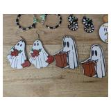 13 Pairs Novelty Pierced Earrings: Rhinestones, Education, Halloween, Etc. - Brand New 13 Pairs Novelty Pierced Earrings: Rhinestones, Education, Halloween, Etc. - Brand New