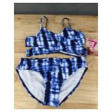 Girls Two-Piece Blue and White Tie Dye Swimsuit, Size 12 - Brand New Girls Two-Piece Blue and White Tie Dye Swimsuit, Size 12 - Brand New