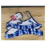 Girls Two-Piece Blue and White Tie Dye Swimsuit, Size 12 - Brand New Girls Two-Piece Blue and White Tie Dye Swimsuit, Size 12 - Brand New