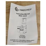 AMZCHEF Slow Juicer with Recipe Booklet and Manual, $90 Retail - New AMZCHEF Slow Juicer with Recipe Booklet and Manual, $90 Retail - New
