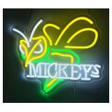 Brand New Mickeys Fine Malt Liquor 11" LED Neon Bar Sign