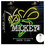 Brand New Mickeys Fine Malt Liquor 11" LED Neon Bar Sign