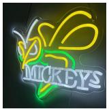Brand New Mickeys Fine Malt Liquor 11" LED Neon Bar Sign