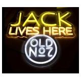 Jack Daniels Liquor Old No 7 "Jack Lives Here" 12" Led Neon Sign - Brand New Jack Daniels Liquor Old No 7 "Jack Lives Here" 12" Led Neon Sign - Brand New
