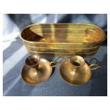 Brass Deer, Planter, Candleholder