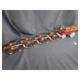 Cast Beer Barrel Wagon & Hitch
