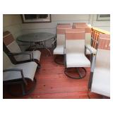 Patio Table, Eight Chairs