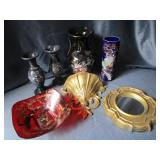 Vases w/ Marble & Painted