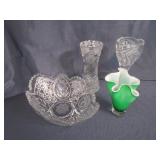 Crystal Vase & Bowl