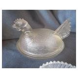 Vintage Glass, Nesting Hen
