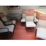 Patio Table, Eight Chairs
