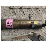 Cowbell, hatchet, misc