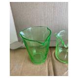 Uranium glass measuring cups