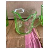 Uranium glass measuring cups