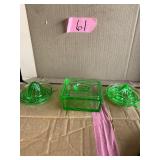 Uranium glass juicers  fridge dish