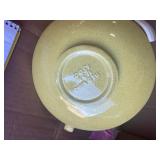 Redwing yellow vase, bowl, plate