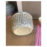 Redwing  spongeware bowl, Pine city adv bowl