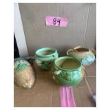 Roseville pottery lot  4 pcs. numbered