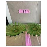 Federal glass limelight green serving set