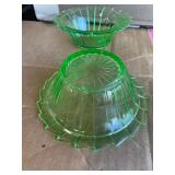 Uranium glass 4 desert bowls