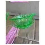 Uranium glass 4 desert bowls