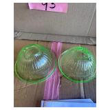 Uranium glass 2 serving bowls