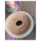 Weller pottery vase, holders