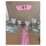Crystal candle holders