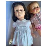 Vintage dolls with tote