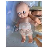 Vintage dolls with tote