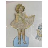 Shirley Temple framed paper clothing lot