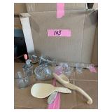 Juicers, measure cups, butter paddles
