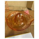 Pink depression glass