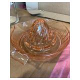 Pink depression glass