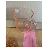 Pink depression glass