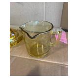 Amber depression glass misc