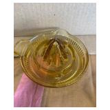 Amber depression glass misc