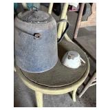 Enamel Coffee Pot & Cup