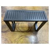 Conrad 31.5" x 46" Folding Outdoor Console Dining Table, Aluminum Frames , Gray, All-Weather - CONDNSQTBL Conrad 31.5" x 46" Folding Outdoor Console Dining Table, Aluminum Frames , Gray, All-Weather - CONDNSQTBL