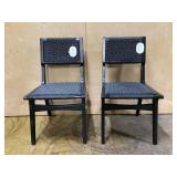 LOT OF 2 Ceylon Woven Dining Chair Black - Threshold LOT OF 2 Ceylon Woven Dining Chair Black - Threshold