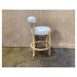 Sculptural Upholstered and Wood Boucle Counter Height Barstool Cream - Threshold Sculptural Upholstered and Wood Boucle Counter Height Barstool Cream - Threshold