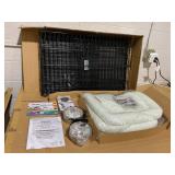 MidWest iCrate for Dogs, Metal, Double Door, Includes Leak-Proof Pan, Floor Protecting Feet, Divider Panel, Foldable, Black, 36" L x 21.93" W x 25" H MidWest iCrate for Dogs, Metal, Double Door, Includes Leak-Proof Pan, Floor Protecting Feet, Divider Panel, Foldable, Black, 36" L x 21.93" W x 25" H