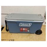 Coleman 316 Series 100QT Ice Chest Rolling Cooler with Wheels, Lakeside Blue Coleman 316 Series 100QT Ice Chest Rolling Cooler with Wheels, Lakeside Blue