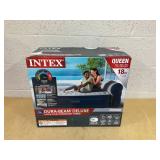 Intex Headboard 18" Queen Dura-Beam Deluxe Raised Air Bed Mattress with Built-in Pump Intex Headboard 18" Queen Dura-Beam Deluxe Raised Air Bed Mattress with Built-in Pump
