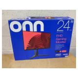 Onn 24" FHD (1920 x 1080p) 180hz 1ms FreeSync Gaming Monitor with HDMI and DP Cables, Black Onn 24" FHD (1920 x 1080p) 180hz 1ms FreeSync Gaming Monitor with HDMI and DP Cables, Black
