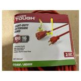Hyper Tough 16AWGX3C 100ft Indoor and Outdoor Light Duty Orange Vinyl Extension Cord Hyper Tough 16AWGX3C 100ft Indoor and Outdoor Light Duty Orange Vinyl Extension Cord