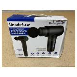 Brookstone Deep Tissue Massage Gun for Pain Relief & Muscle Recovery  9-Speed Handheld Percussion Massager, 4 Heads, Type-C Rechargeable, Quiet, 3200 RPM, Shockproof Design Brookstone Deep Tissue Massage Gun for Pain Relief & Muscle Recovery  9-Speed Handheld Percussion Massager, 4 Heads, Type-C Rechargeable, Quiet, 3200 RPM, Shockproof Design