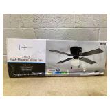 Mainstays 42 inch Hugger Indoor Ceiling Fan with Light Kit, Black, 4 Blades, Reverse Airflow Mainstays 42 inch Hugger Indoor Ceiling Fan with Light Kit, Black, 4 Blades, Reverse Airflow