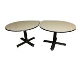 2 Tear Drop Tables on Wheels 2 Tear Drop Tables on Wheels
